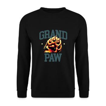 Grand Paw German Shepherd Dog Lover Shepherds GSD - Unisex Sweatshirt - black - Front - Alina (178cm) & Michal (187cm)