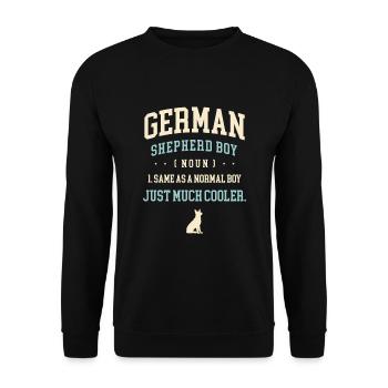 Berger allemand Garçon Identique À Un Garçon Normal Juste Beaucoup - Sweat-shirt Unisexe - noir - Devant - Alina (178cm) & Michal (187cm)