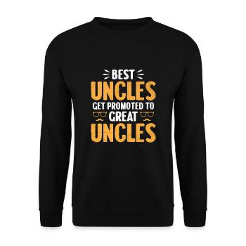 Best Uncles Get Promoted To Great Uncles Family Un - Unisex Sweatshirt - black - Front - Alina (178cm) & Michal (187cm)