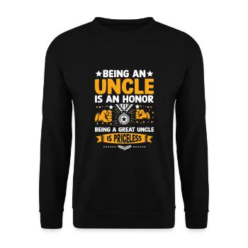 Being An Uncle Is An Honor Being A Great Uncle Is - Unisex Sweatshirt - black - Front - Alina (178cm) & Michal (187cm)