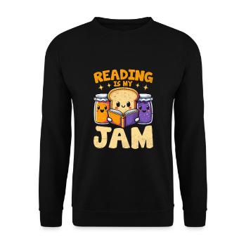 La lecture est ma confiture rat de bibliothèque Bibliophile - Sweat-shirt Unisexe - noir - Devant - Alina (178cm) & Michal (187cm)