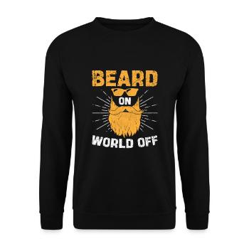 Barbe On Monde Off Visage Pilosité Barbes Homme - Sweat-shirt Unisexe - noir - Devant - Alina (178cm) & Michal (187cm)