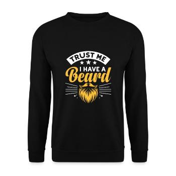 Trust Me I Have A Beard Facial Hair Beards Man - Unisex Sweatshirt - black - Front - Alina (178cm) & Michal (187cm)