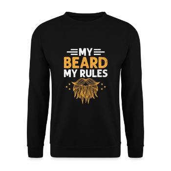 Ma barbe Mes règles Visage Pilosité Barbes Homme - Sweat-shirt Unisexe - noir - Devant - Alina (178cm) & Michal (187cm)