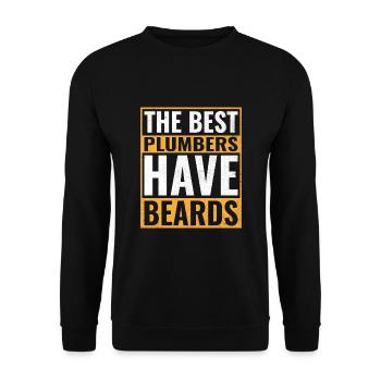 The Best Plumbers Have Beards Plumber Plumbing - Unisex Sweatshirt - black - Front - Alina (178cm) & Michal (187cm)