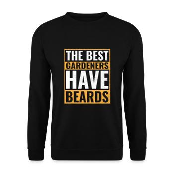 Les meilleurs jardiniers ont des barbes Jardinier Barbe - Sweat-shirt Unisexe - noir - Devant - Alina (178cm) & Michal (187cm)
