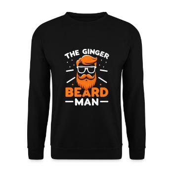 The Ginger Beard Man Bearded Facial Hair Beards - Unisex Sweatshirt - black - Front - Alina (178cm) & Michal (187cm)