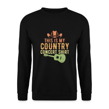 This Is My Country Concert Music Song Lover - Unisex Sweatshirt - black - Front - Alina (178cm) & Michal (187cm)