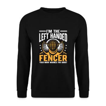 Je suis l’escrimeur gaucher que ta mère t’a prévenu - Sweat-shirt Unisexe - noir - Devant - Alina (178cm) & Michal (187cm)