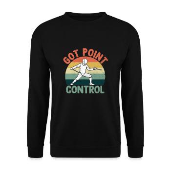 Got Point Control Zaun Fechten Schwert Fechter - Unisex Pullover - Schwarz - Vorne - Alina (178cm) & Michal (187cm)
