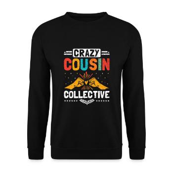 Crazy Cousin Collective Family Reunion Cousins - Unisex Sweatshirt - black - Front - Alina (178cm) & Michal (187cm)