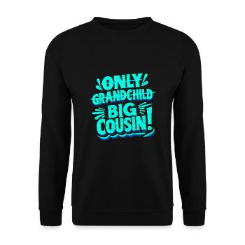 Großer Cousin Schwangerschaftsankündigung Familie Cousins und Cousinen - Unisex Pullover - Schwarz - Vorne - Alina (178cm) & Michal (187cm)