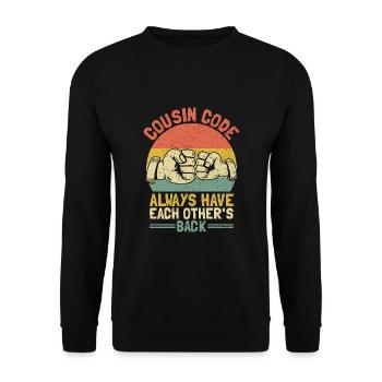 Cousin Code Always Have Each Other's Back Family - Unisex Sweatshirt - black - Front - Alina (178cm) & Michal (187cm)