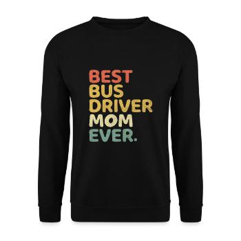 Bester Busfahrer Mutter aller Zeiten Schulbusmann Fahren - Unisex Pullover - Schwarz - Vorne - Alina (178cm) & Michal (187cm)