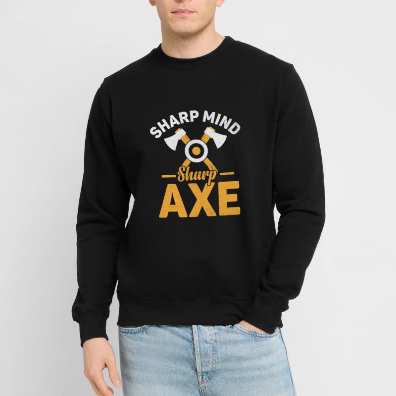 Sharp Mind Sharp Axe Throwing Hatchet Thrower Sweat-shirt Unisexe