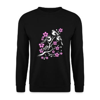 Birds Bird Watching Birdwatching Birdwatcher - Unisex Sweatshirt - black - Front - Alina (178cm) & Michal (187cm)