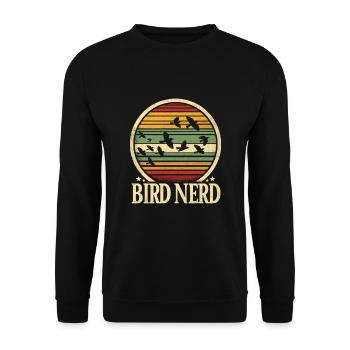 Bird Nerd Birdwatching Birder Birds Birdwatcher - Sweat-shirt Unisexe - noir - Devant - Alina (178cm) & Michal (187cm)