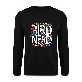 Bird Nerd Birdwatching Birder Birds Birdwatcher - Sweat-shirt Unisexe - noir - Devant - Alina (178cm) & Michal (187cm)
