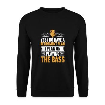 Yes I Do Have A Retirement Plan I Plan On Playing - Unisex Sweatshirt - black - Front - Alina (178cm) & Michal (187cm)