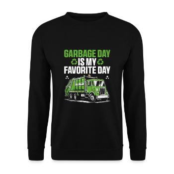 Garbage Day ist mein Lieblings-Tagesmüllsammler - Unisex Pullover - Schwarz - Vorne - Alina (178cm) & Michal (187cm)