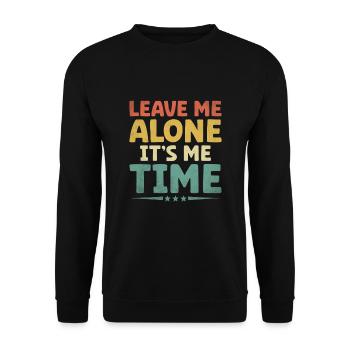 Laissez-moi tranquille C’est moi le temps de dicter pour les introvertis - Sweat-shirt Unisexe - noir - Devant - Alina (178cm) & Michal (187cm)