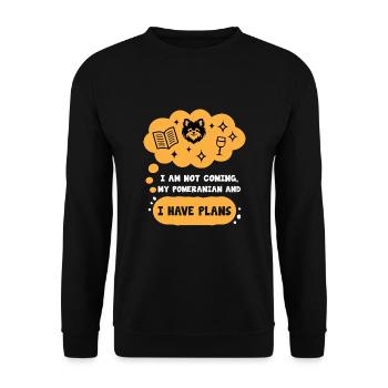 Je ne viens pas mon Loulou de Poméranie et j’ai des projets - Sweat-shirt Unisexe - noir - Devant - Alina (178cm) & Michal (187cm)