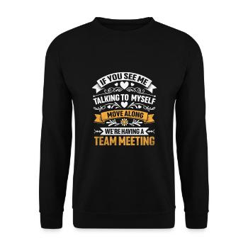 If You See Με Talking To Sarcasm Sarcastic - Unisex Sweatshirt - black - Front - Alina (178cm) & Michal (187cm)