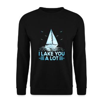 Je vous lac beaucoup Pédalo - Sweat-shirt Unisexe - noir - Devant - Alina (178cm) & Michal (187cm)