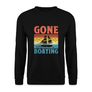Gone Boating Paddle Boat - Unisex Sweatshirt - black - Front - Alina (178cm) & Michal (187cm)