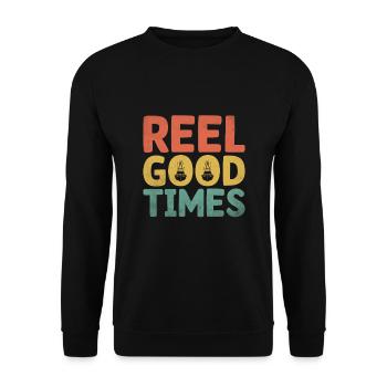Reel Good Times Paddelboot - Unisex Pullover - Schwarz - Vorne - Alina (178cm) & Michal (187cm)