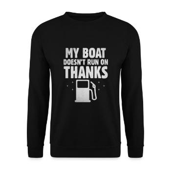Mon bateau ne roule pas grâce au pédalo - Sweat-shirt Unisexe - noir - Devant - Alina (178cm) & Michal (187cm)