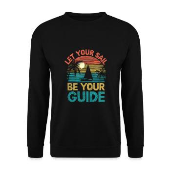 Laissez votre voile être votre guide Pédalo - Sweat-shirt Unisexe - noir - Devant - Alina (178cm) & Michal (187cm)
