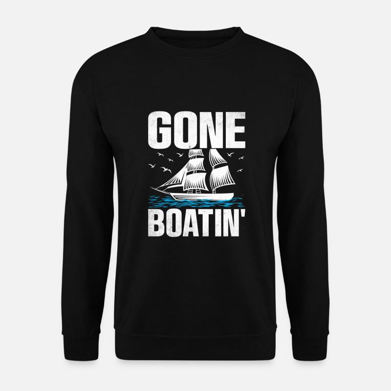 Gone Boatin' Paddelboot - Unisex Pullover - Schwarz