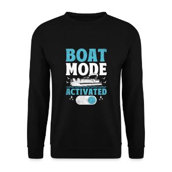Boat Mode Activated Paddle Boat - Unisex Sweatshirt - black - Front - Alina (178cm) & Michal (187cm)