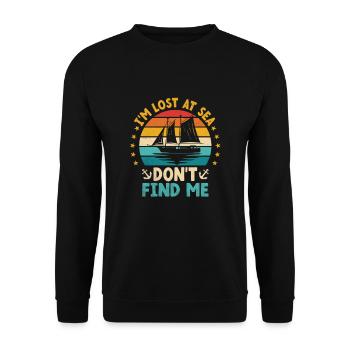 I'm Lost At Sea Don't Find Me Paddle Boat - Unisex Pullover - Schwarz - Vorne - Alina (178cm) & Michal (187cm)