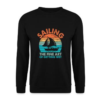 Sailing The Fine Art Of Getting Wet Paddle Boat - Unisex Sweatshirt - black - Front - Alina (178cm) & Michal (187cm)