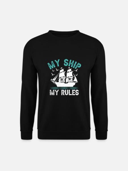 My Ship My Rules Pirate Youth Design - Unisex Sweatshirt - black