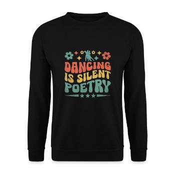 La danse est une poésie silencieuse pour un danseur dansant - Sweat-shirt Unisexe - noir - Devant - Alina (178cm) & Michal (187cm)