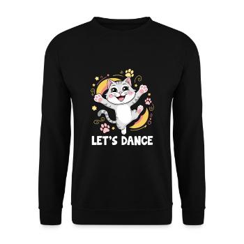 Un chat dansant Let’s Dance Pour Danseur Dansant - Sweat-shirt Unisexe - noir - Devant - Alina (178cm) & Michal (187cm)