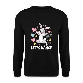 A Bunny Dancing Let's Dance For Dancing Dancer - Unisex Sweatshirt - black - Front - Alina (178cm) & Michal (187cm)