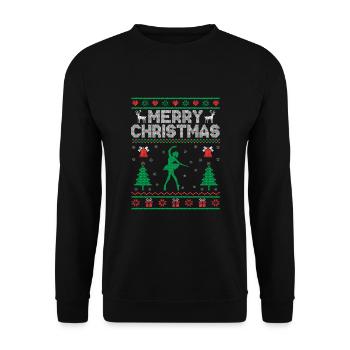 Xmas Dancing For Dancing Dancer Choreography - Unisex Sweatshirt - black - Front - Alina (178cm) & Michal (187cm)
