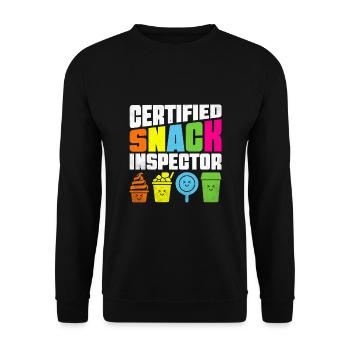 Zertifizierter Imbissinspektor Schule Lehramt Schüler - Unisex Pullover - Schwarz - Vorne - Alina (178cm) & Michal (187cm)