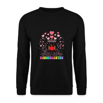 Valentine's Kindergarten School Teacher Students - Unisex Sweatshirt - black - Front - Alina (178cm) & Michal (187cm)