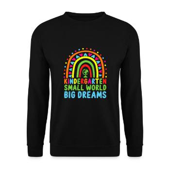 Kindergarten Small World Big Dreams School Teacher - Unisex Sweatshirt - black - Front - Alina (178cm) & Michal (187cm)