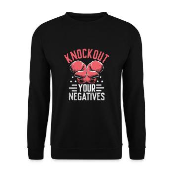 K.O. Vos points négatifs Boxer Sports Force - Sweat-shirt Unisexe - noir - Devant - Alina (178cm) & Michal (187cm)
