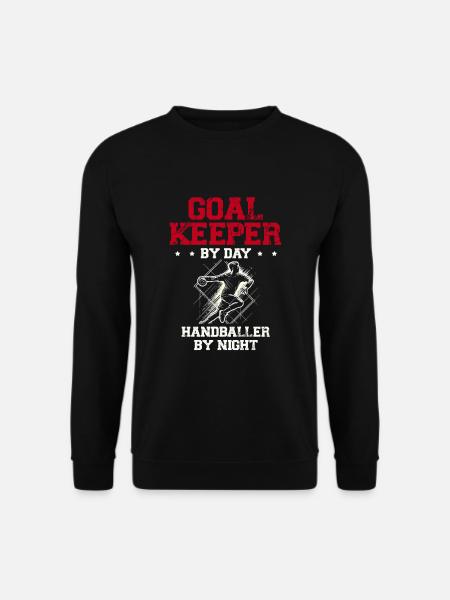 Maalivahti päivällä käsipalloilija yöllä käsipallo - Unisex sweater - sort