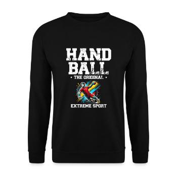 Handball The Original Extreme Sport Handball - Unisex Sweatshirt - black - Front - Alina (178cm) & Michal (187cm)