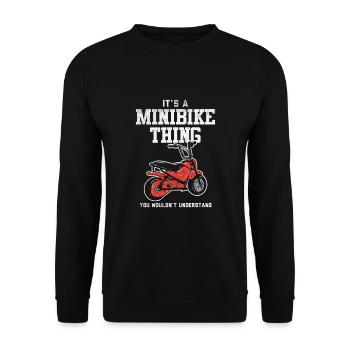 Amateurs de minibike : c’est un truc de minibike - Sweat-shirt Unisexe - noir - Devant - Alina (178cm) & Michal (187cm)