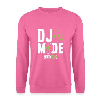 DJ Mode On Discjockey Humor - Unisex Pullover - Pink - Vorne