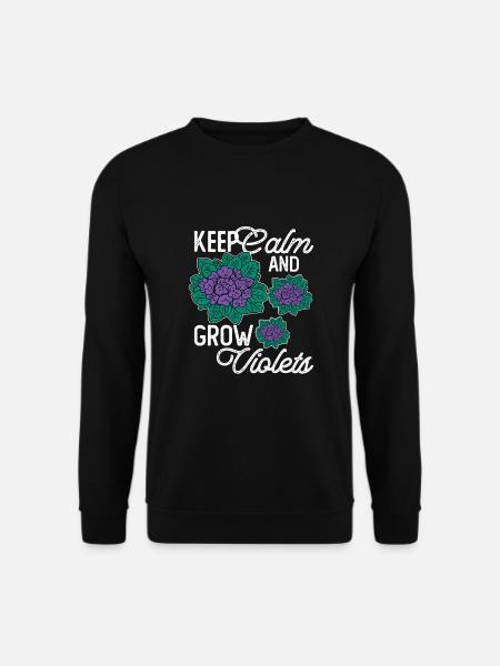 Veilchenliebe für Floristen Mit Humor - Unisex Pullover - Schwarz